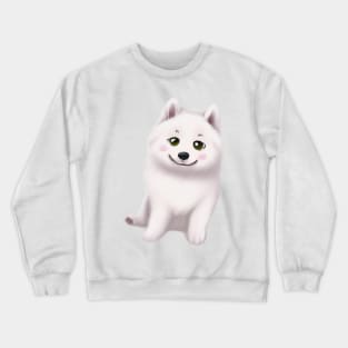 Cute Samoyed Drawing Crewneck Sweatshirt